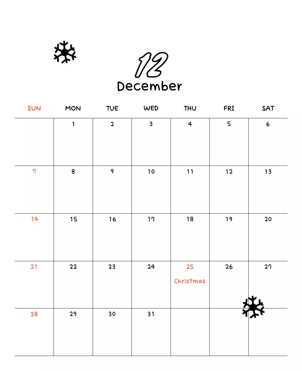 Kalender Tahun Baru yang menggemaskan