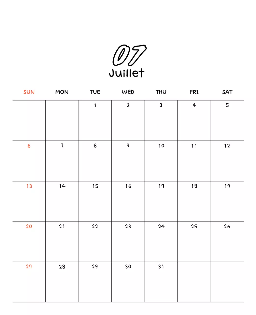 Adorable calendrier du Nouvel An