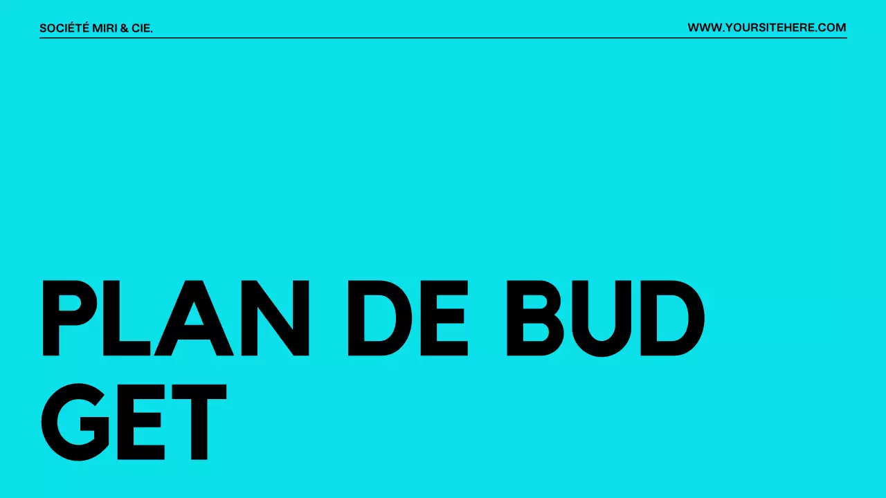 Présentation moderne d'une proposition de projet Orange Noir