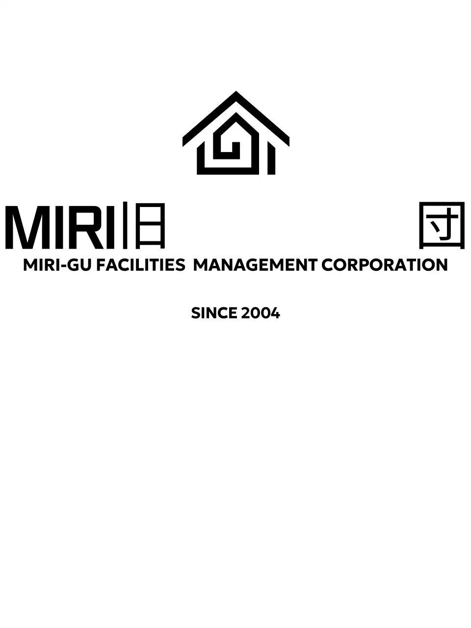 家の形のロゴが付いたシンプルな機関広報