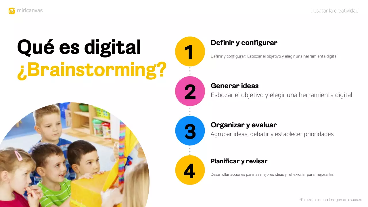 colorido y moderno diseño de brainstorming