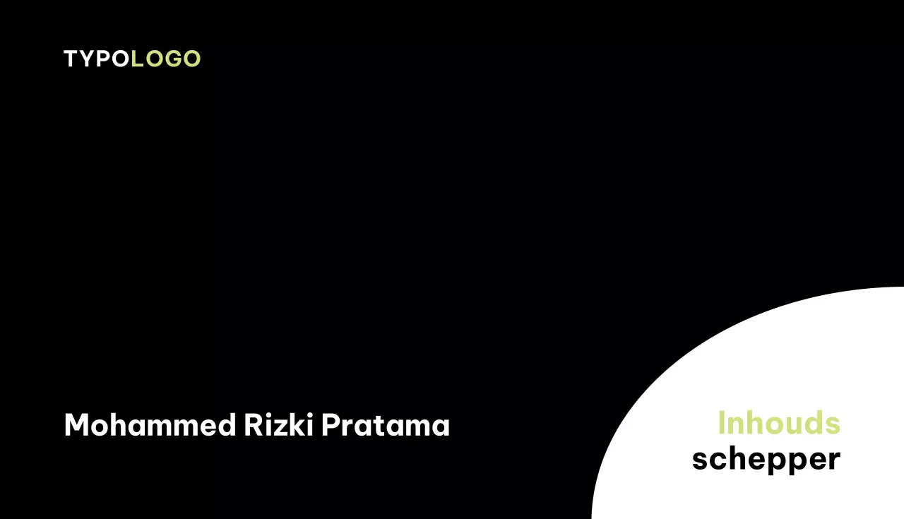 groen modern visitekaartje