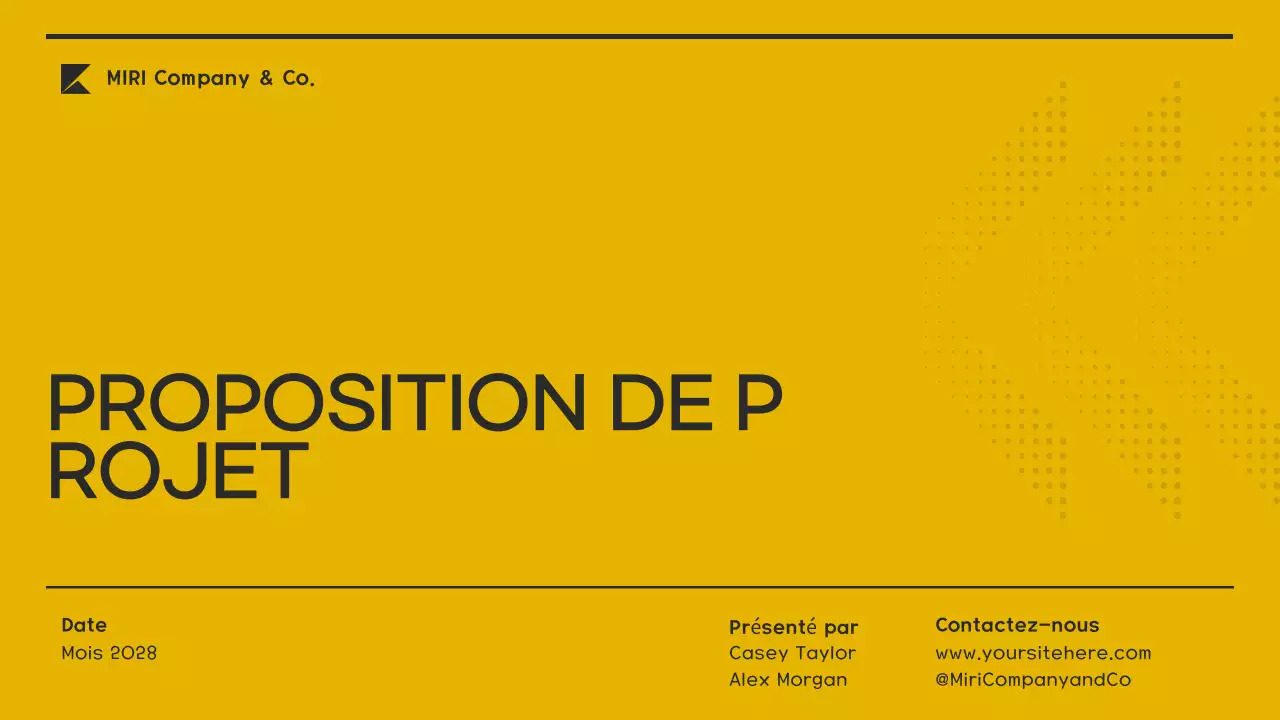 plan d'affaires moderne jaune