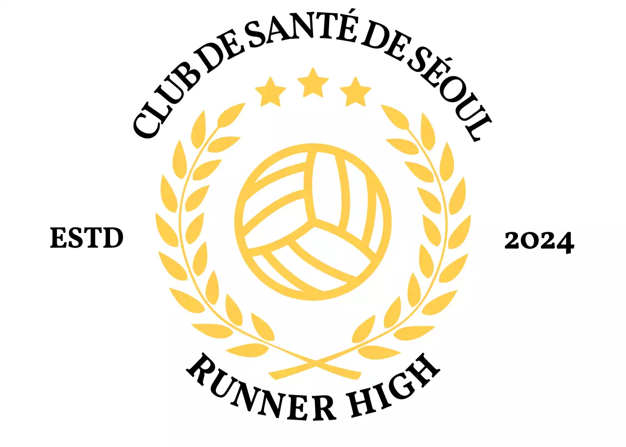 Logo simple d'un club d'athlétisme avec des lauriers