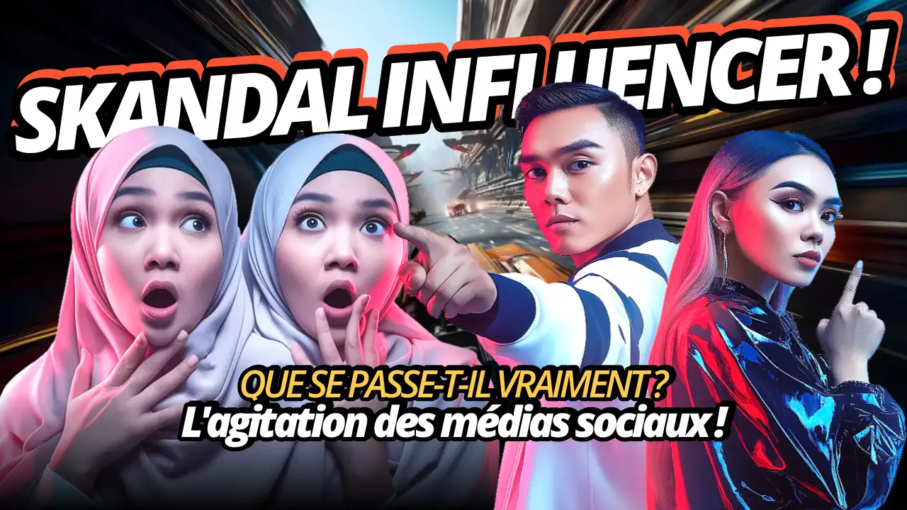 annonce d'influenceur moderne et colorée