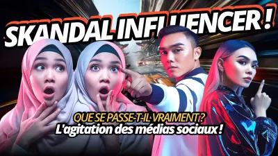 annonce d'influenceur moderne et colorée