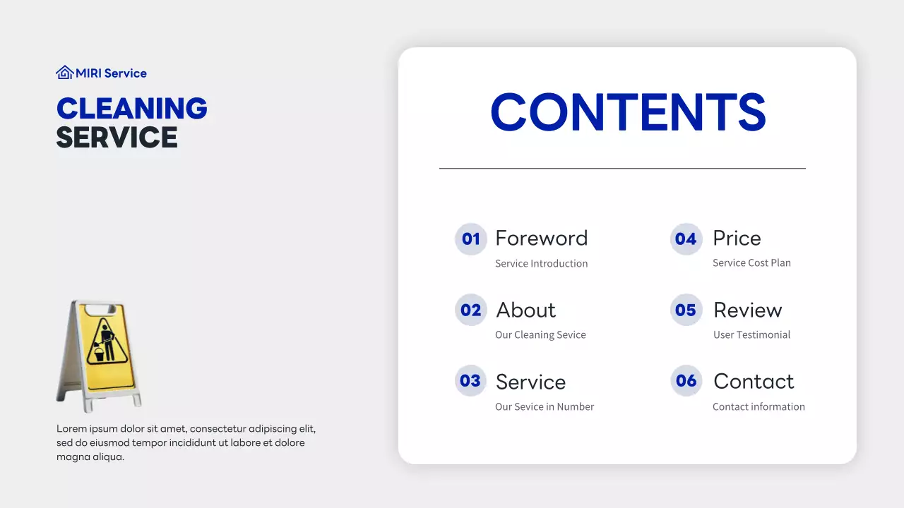 Blue Professional Cleaning Promotion Presentation