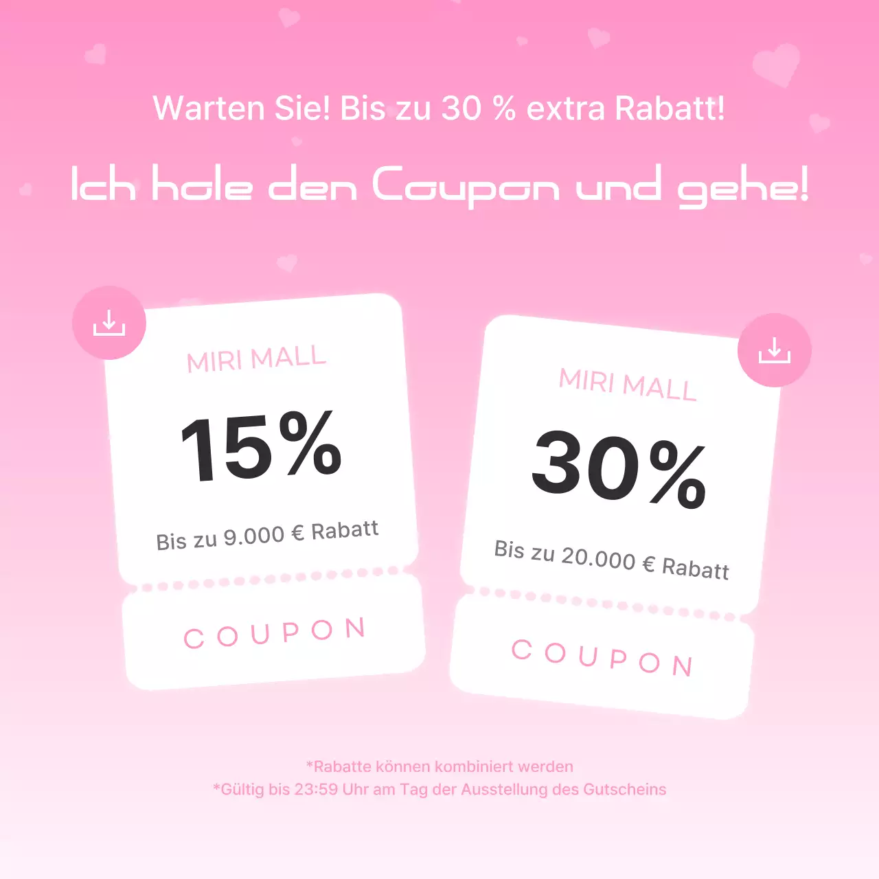 Hellblau Modern Rabattaktion