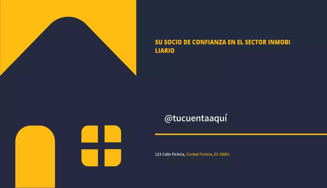 tarjeta inmobiliaria navy modern