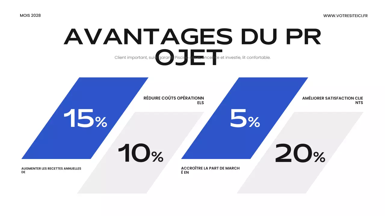 Présentation d'entreprise moderne de couleur bleue