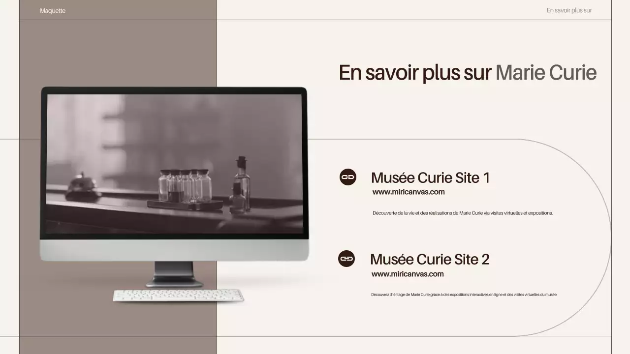 présentation des biographies des scientifiques de la classe brune