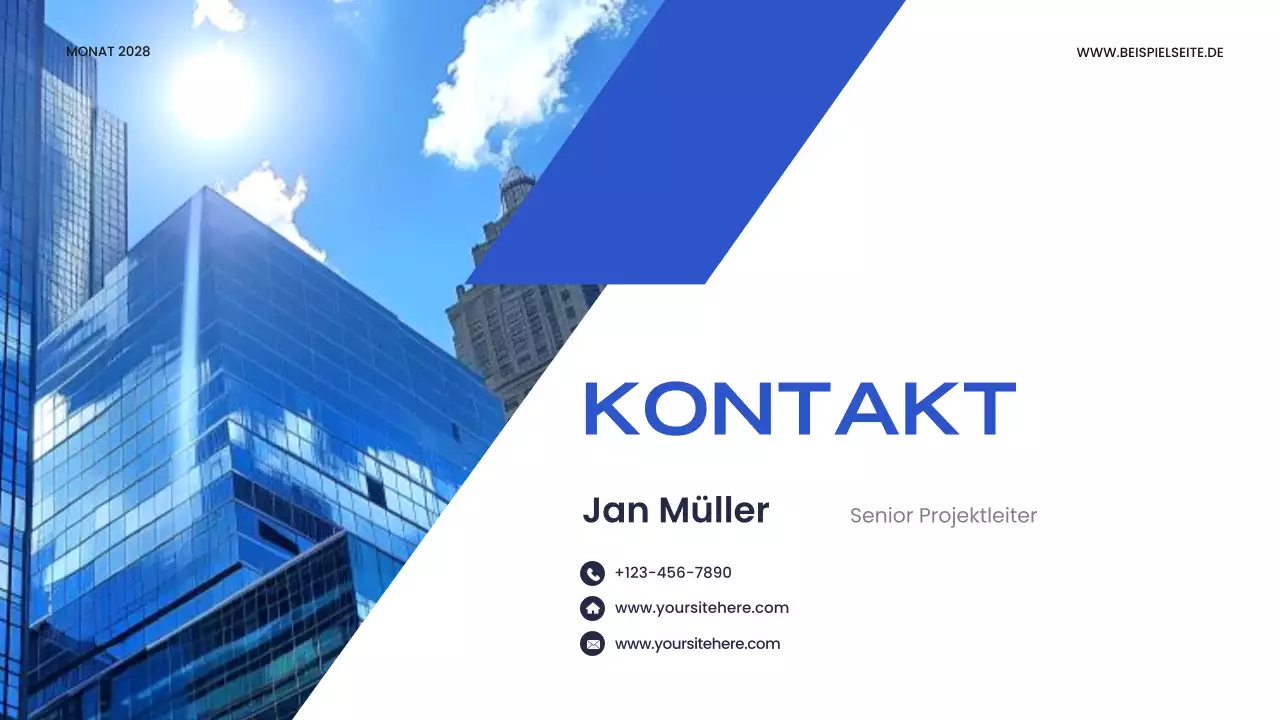 blaue moderne Business-Präsentation