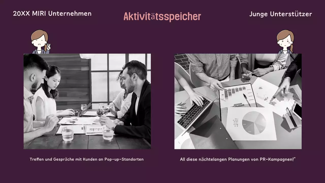 Rekrutierung von jungen Menschen in rosa