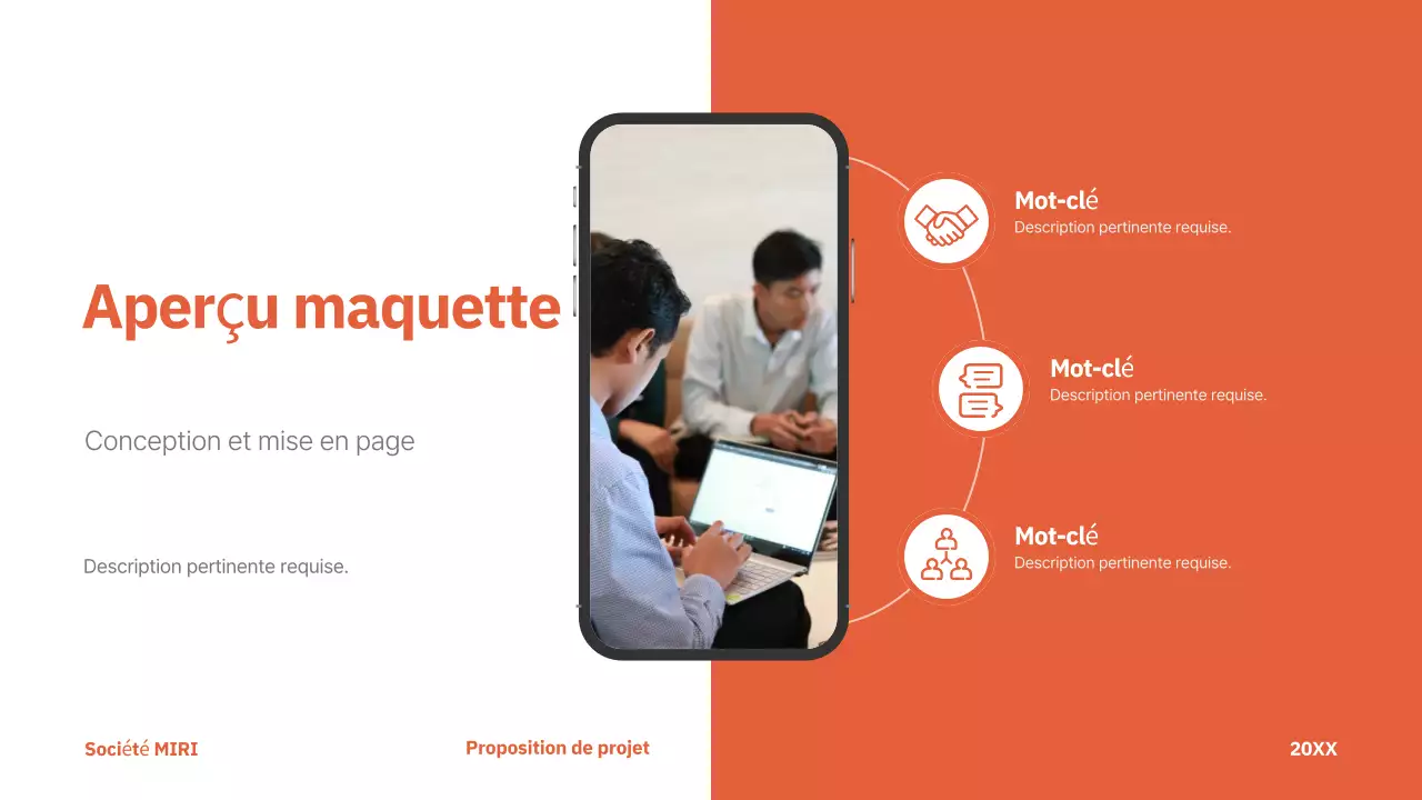 rouge moderne proposition de projet entreprise