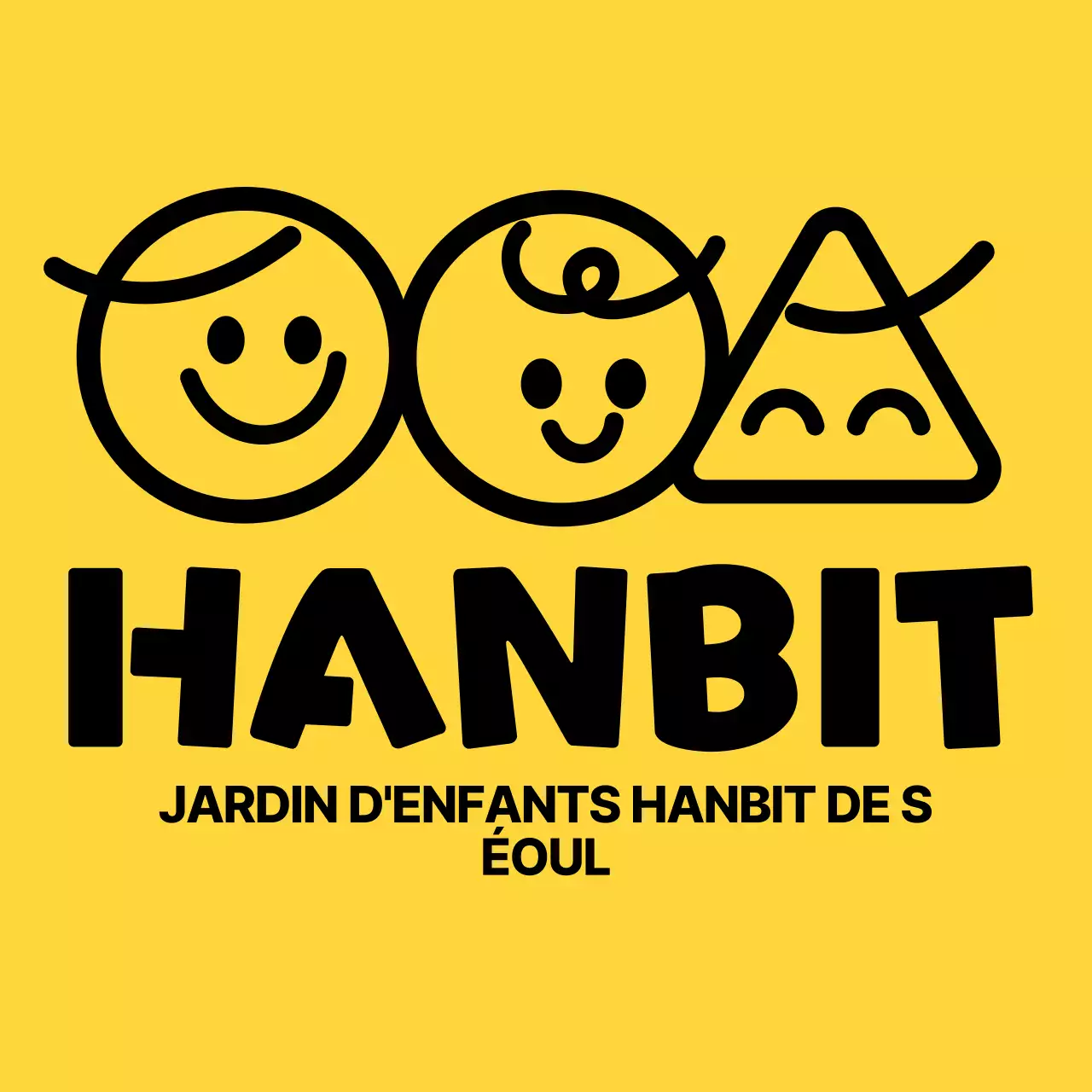 Logo de l'école maternelle avec des caractères simples