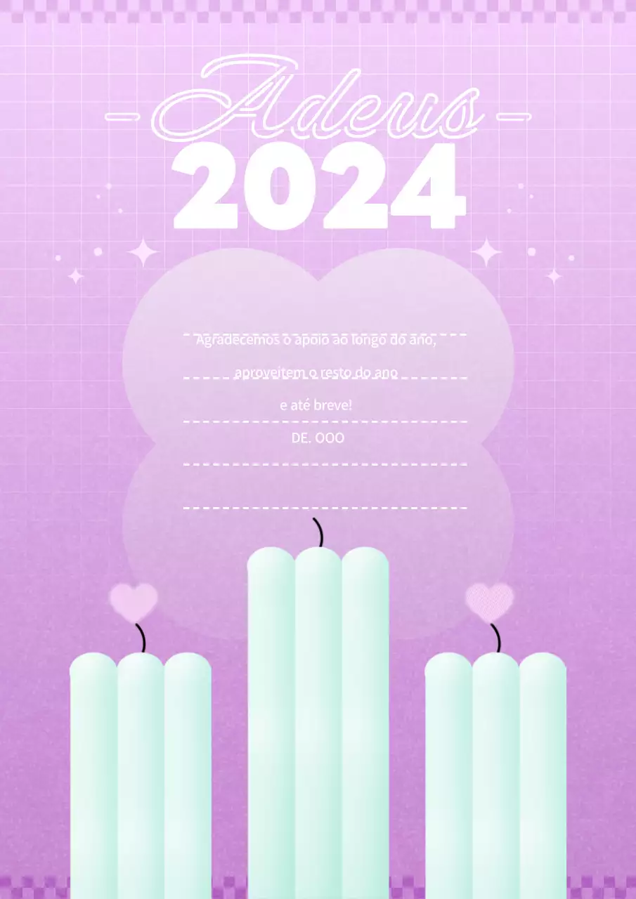 Cartão de felicitações de férias Mauve Kitsch