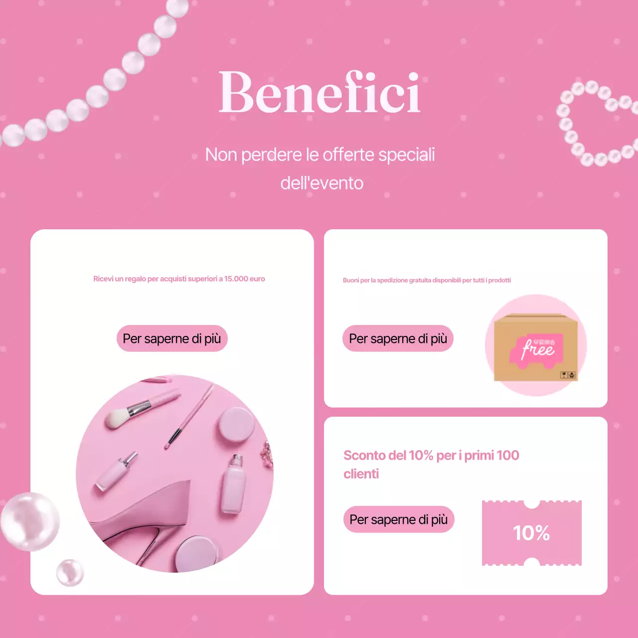 Una pubblicità del marchio rosa e adorabile