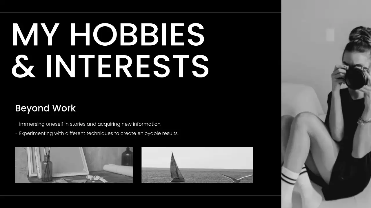 Black Modern Self-Introduction Template Presentation