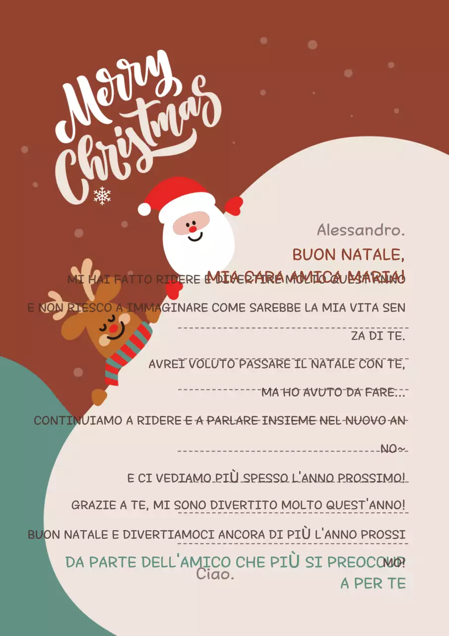 Biglietto di Natale marrone accogliente