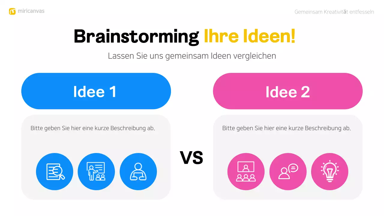 buntes modernes Brainstorming-Layout