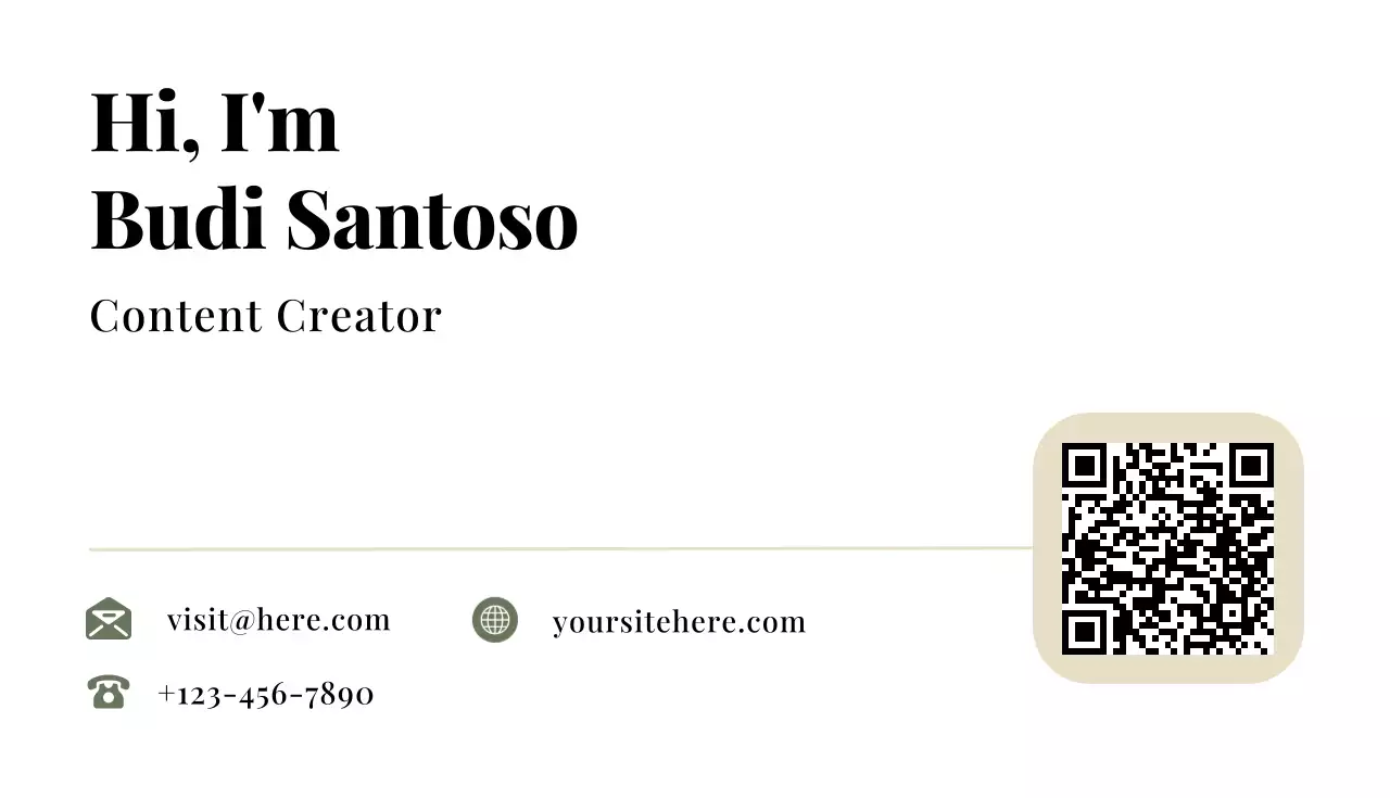 Beige Minimal Business Card