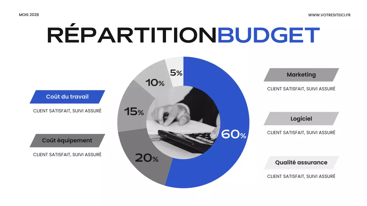 Présentation d'entreprise moderne de couleur bleue