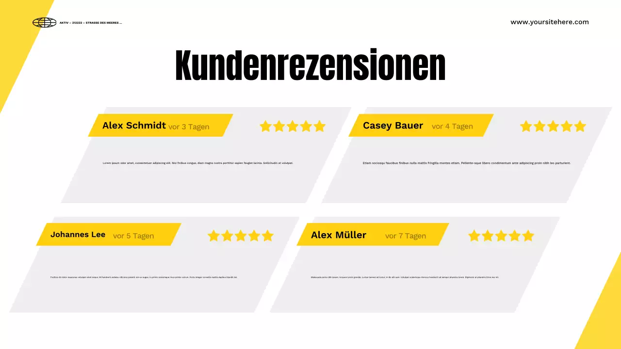 gelber moderner Transport Präsentation