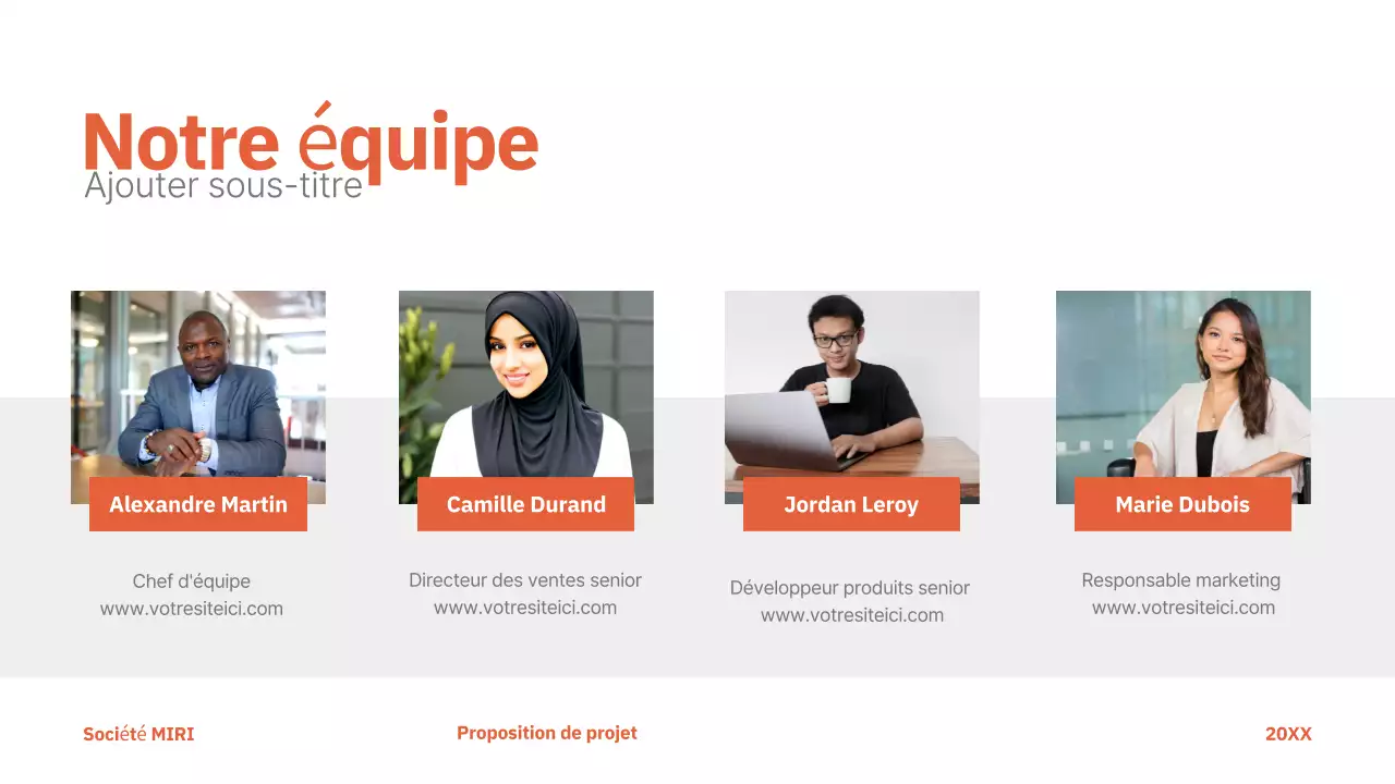 rouge moderne proposition de projet entreprise