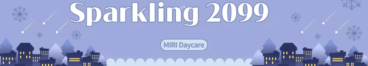 Banner de anúncio de creche minimalista azul