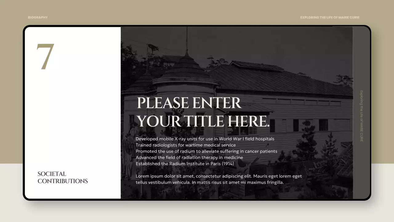 Beige Elegant Biography Presentation