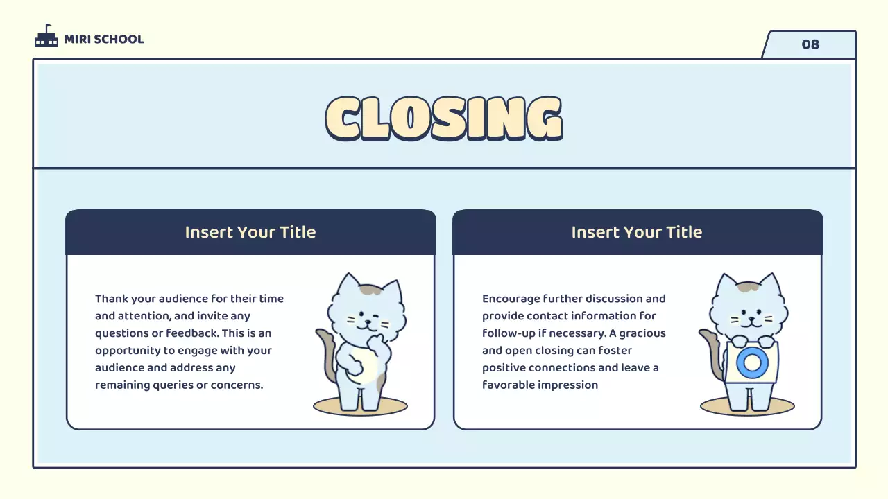 블루 큐트 교육 프레젠테이션