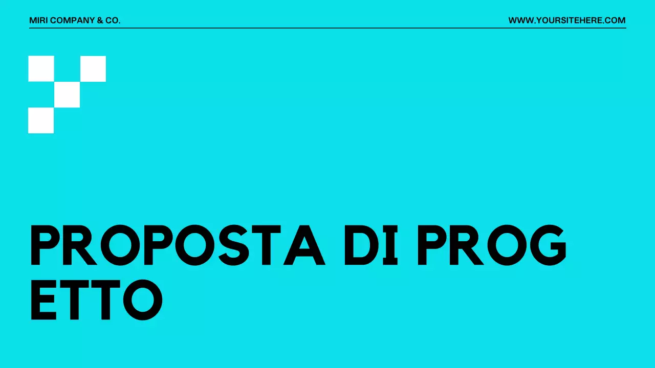 Presentazione di una proposta di progetto moderna, arancione e nera