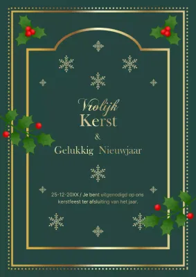 Abstracte klassieke kerstuitnodiging