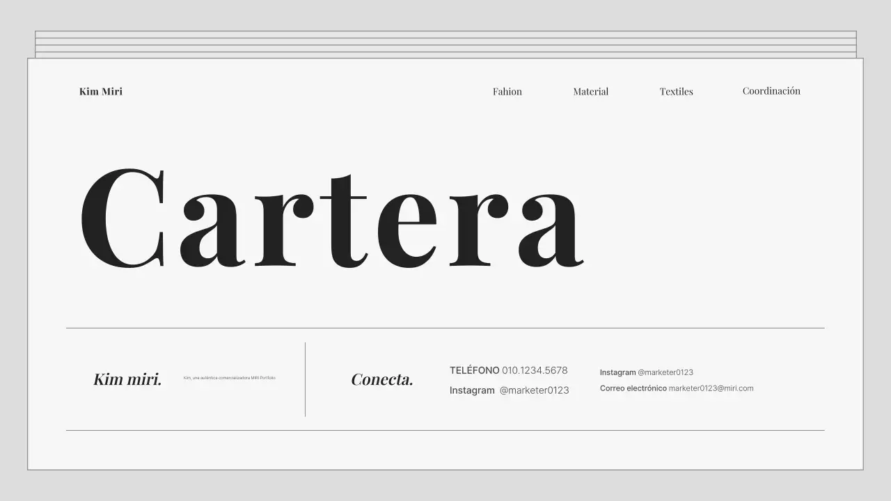 Una cartera de marketing gris y sencilla