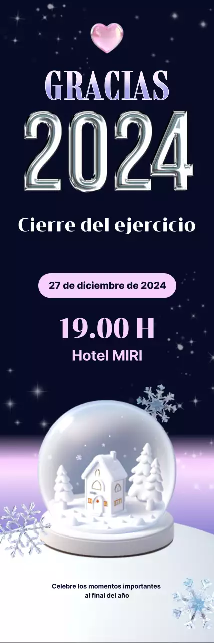 Invitación moderna a un evento navideño