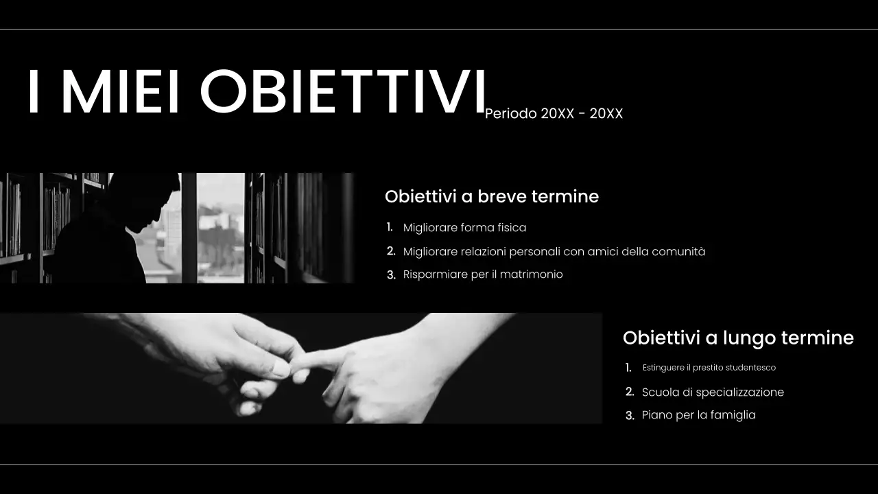 portfolio moderno di presentazione in bianco e nero