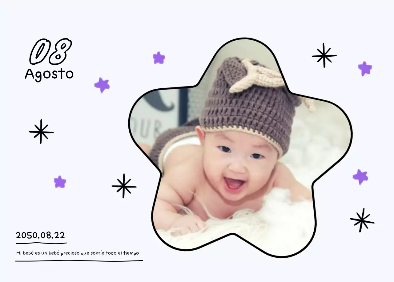 Bonito calendario con fotos de Año Nuevo