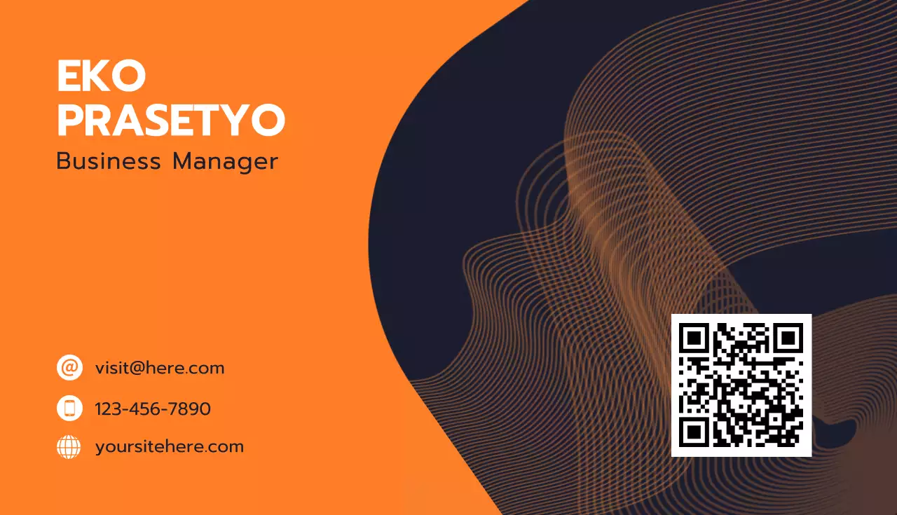 Orange Modern Business Card