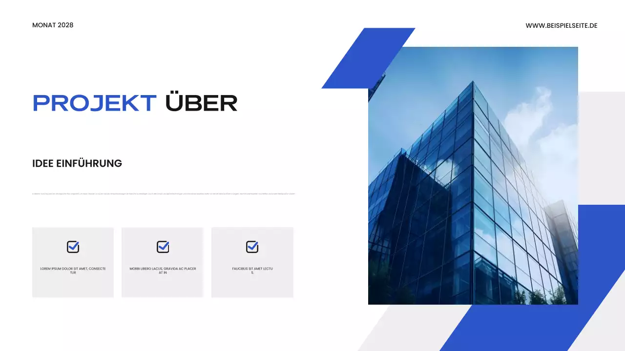 blaue moderne Business-Präsentation