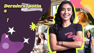 annonce de ragots à la mode pourpre