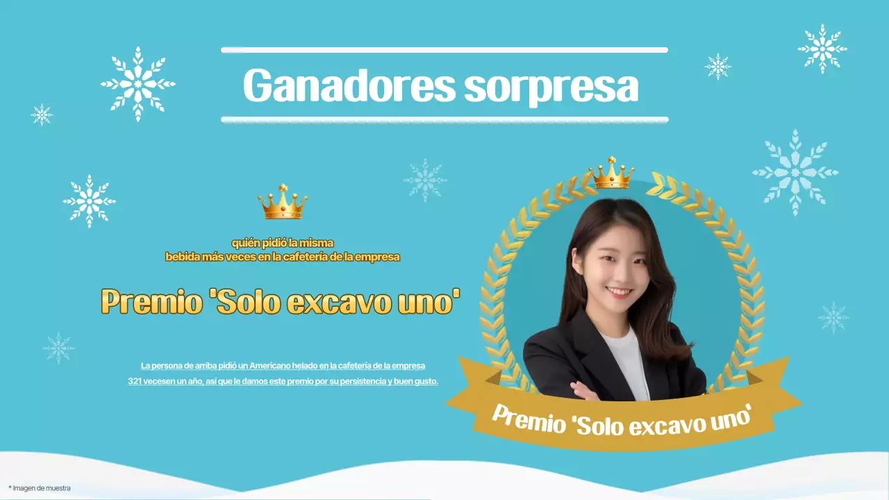 Celebración de fin de año sencilla en azul claro