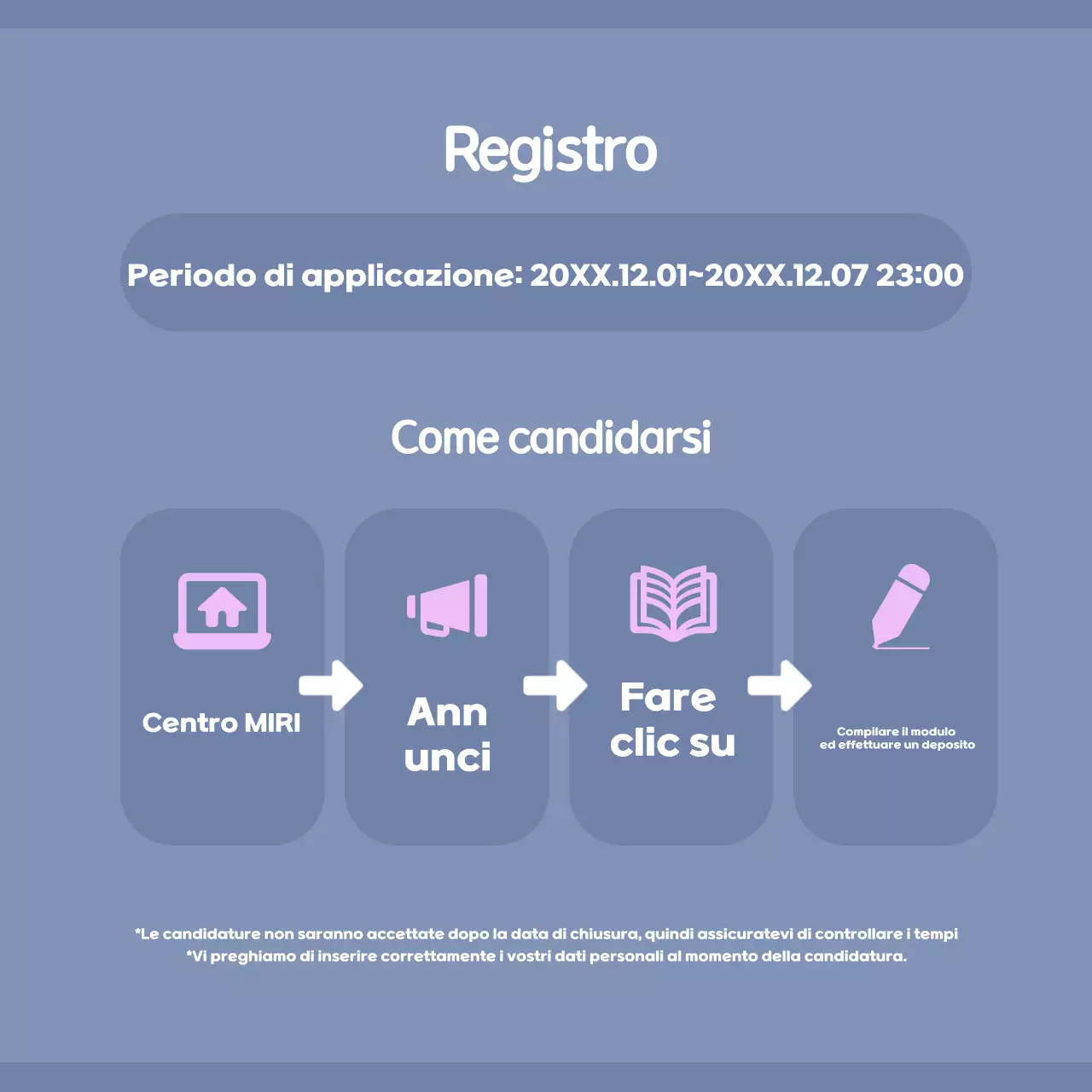 Annunci di conferenze moderne di colore azzurro