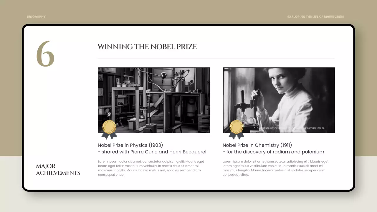 Beige Classic Biography Presentation