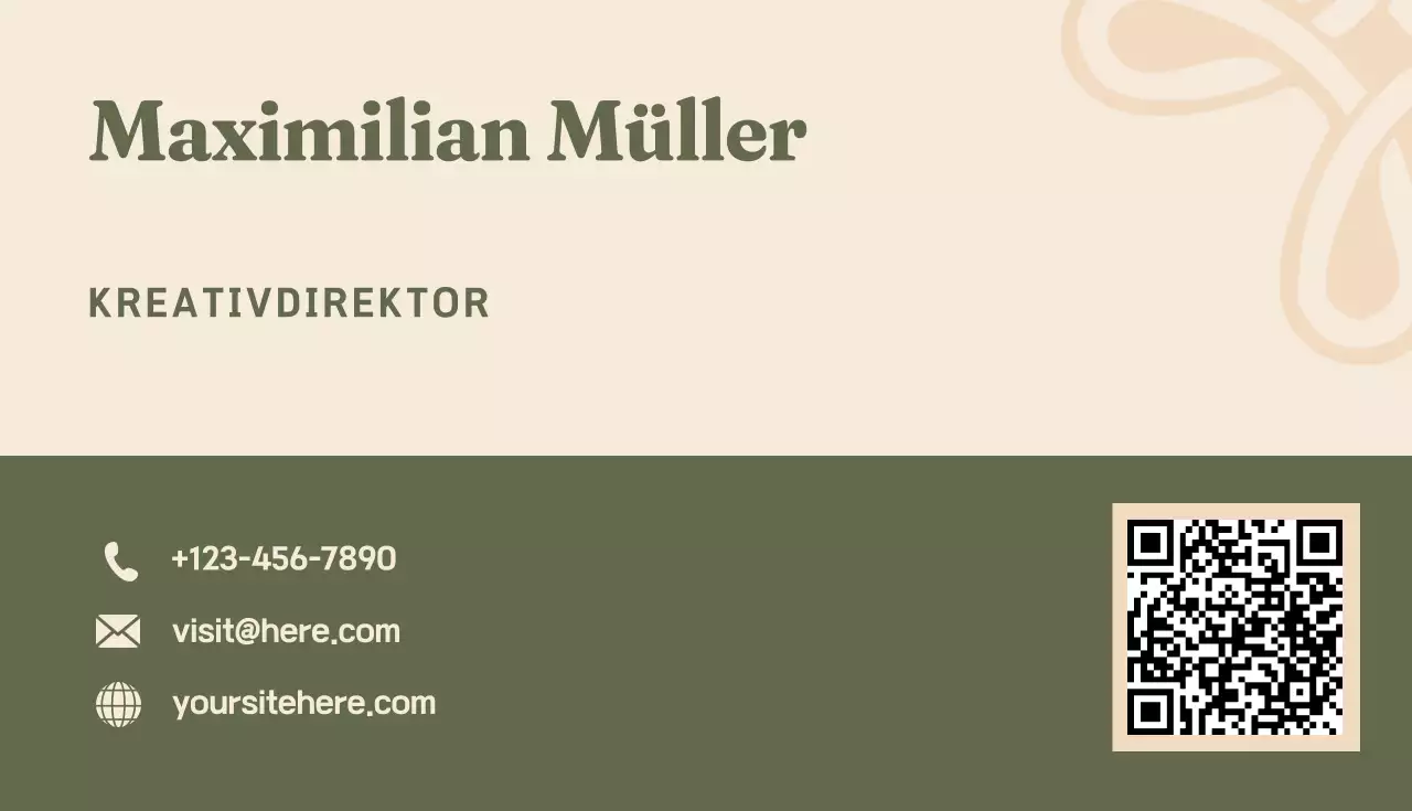 beige moderne Visitenkarte