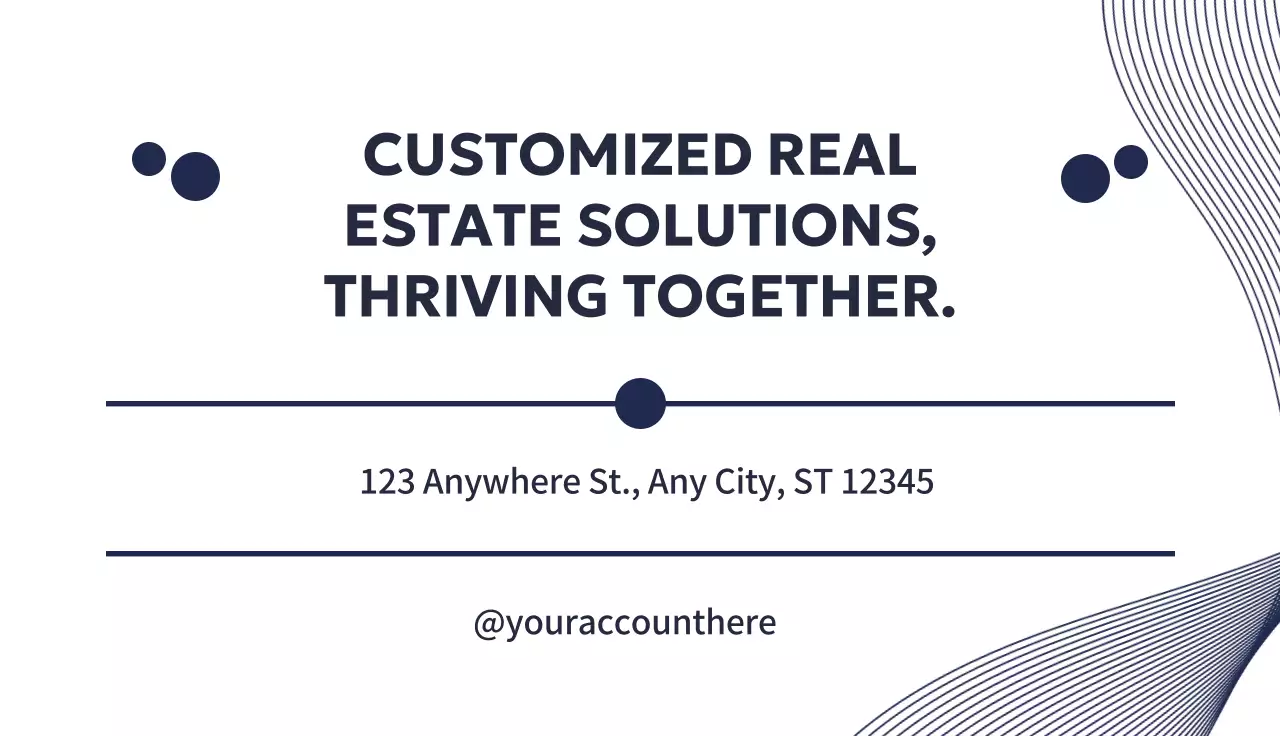 Navy Minimal Business Card