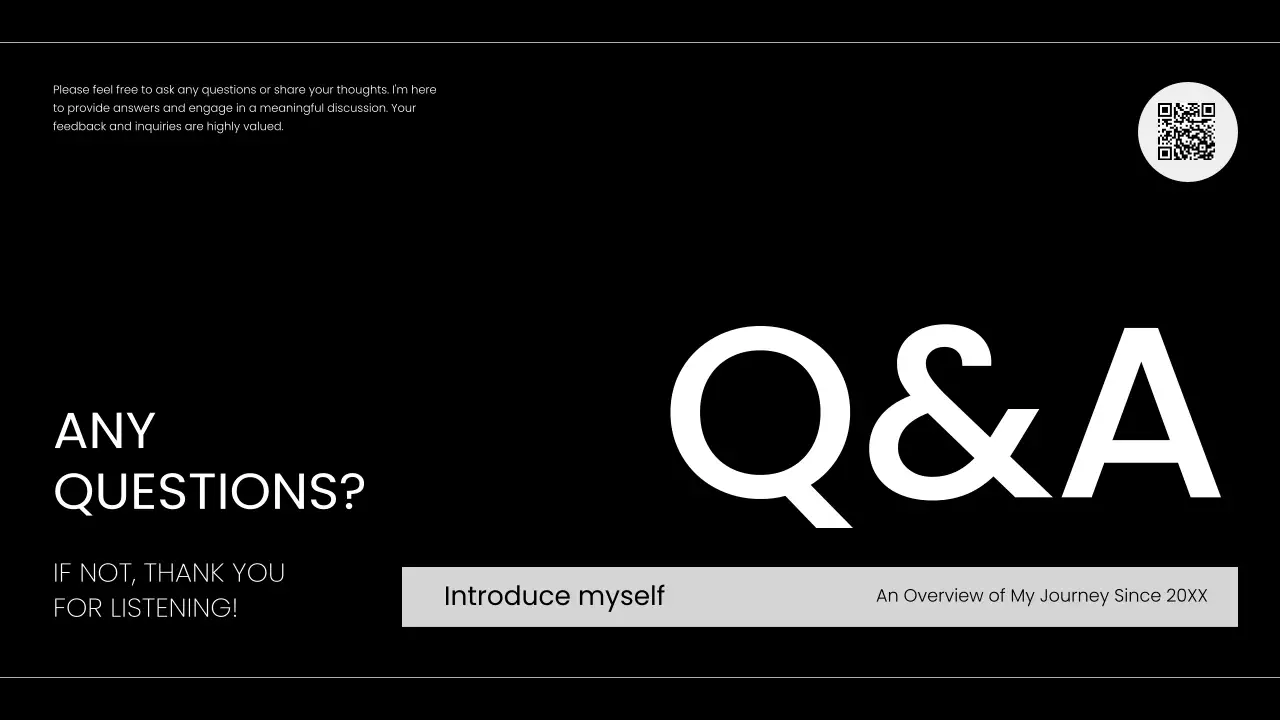 Black Modern Self-Introduction Template Presentation