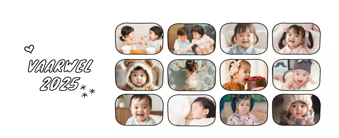 Schattige nieuwjaarskalender