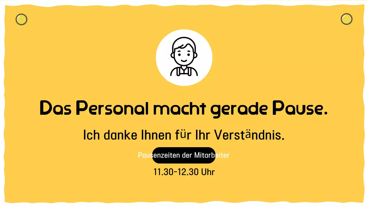 Gelbe kitschige Offline-Ankündigungen