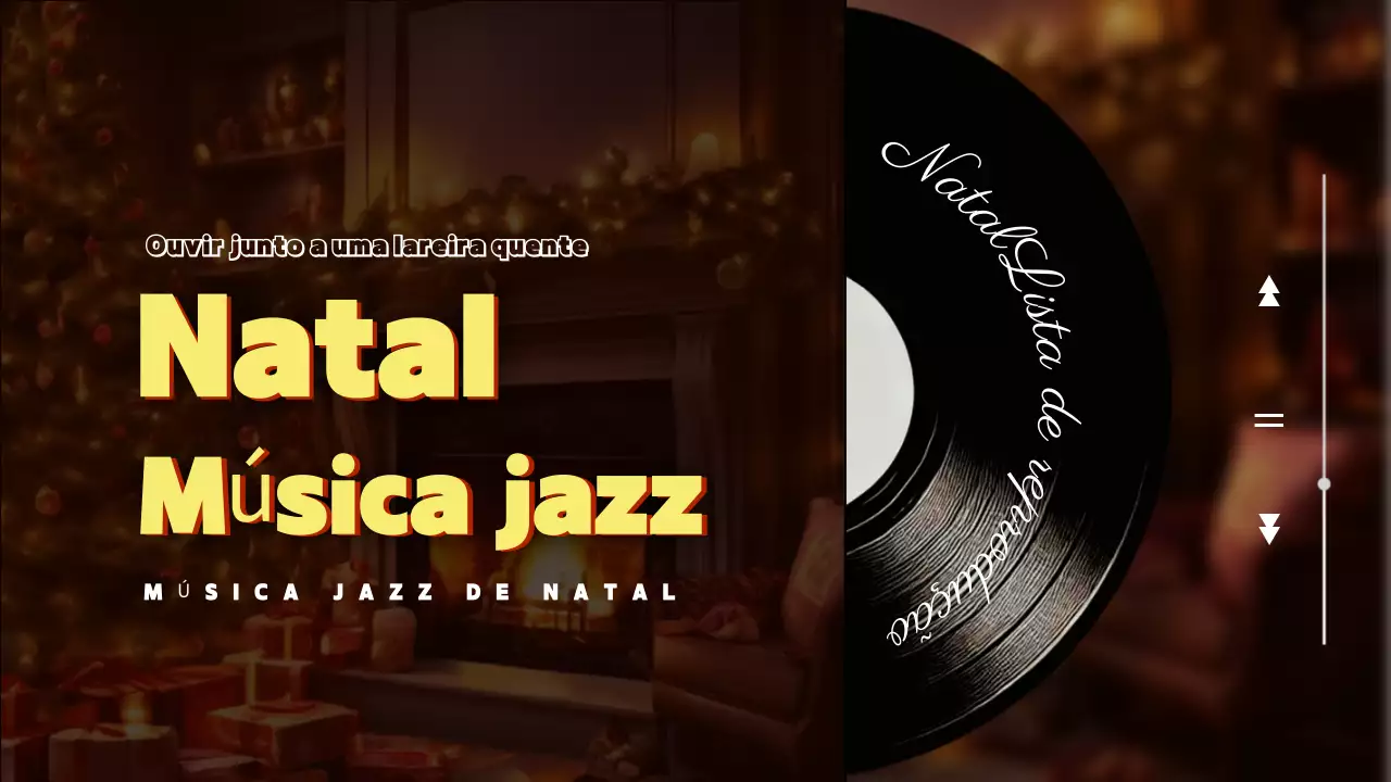 Anúncio de música de jazz de Natal vintage LP Burgundy