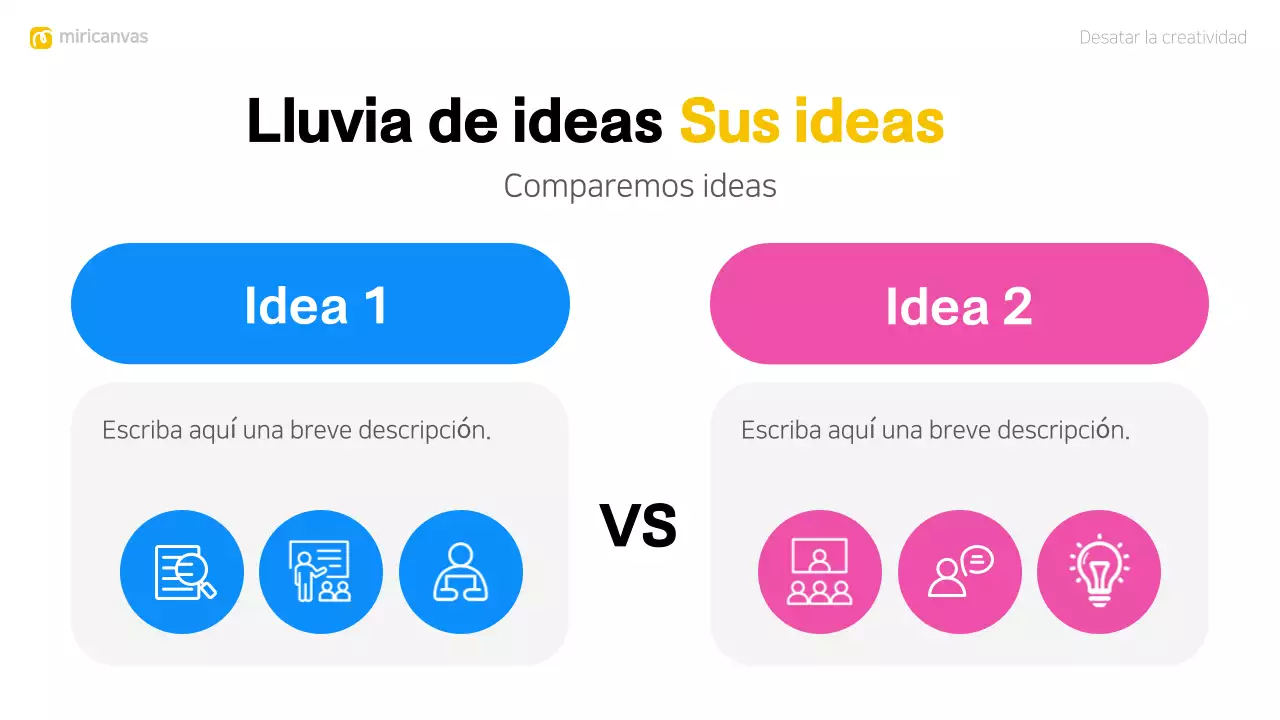 colorido y moderno diseño de brainstorming